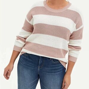 Torrid Stripe Pointelle Sweater